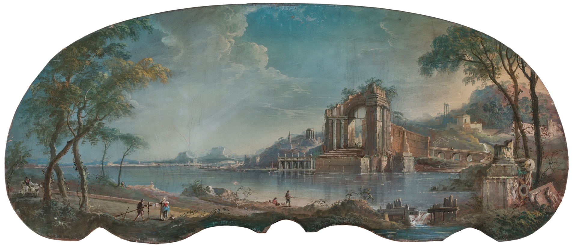 Paisaje con ruina antigua